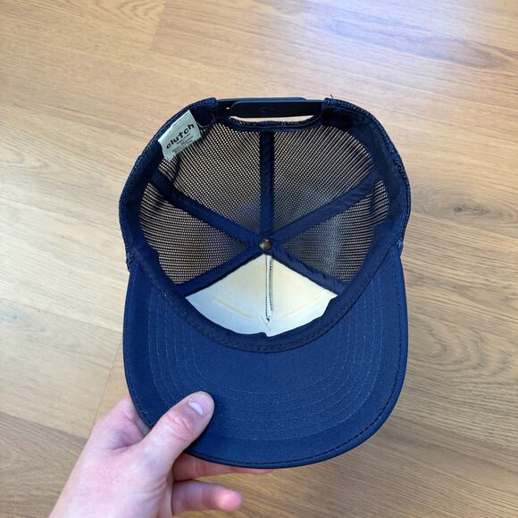 Vintage 80's Drew Pearson Team USA Olympics Bald Eagle Blue Trucker Snapback Hat - Picture 4 of 6